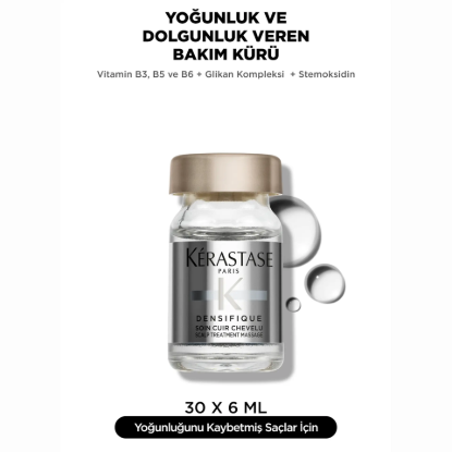 Kerastase Densifique Cure Yoğunluk ve Dolgunluk Veren Bakım Kürü 30 x 6 ml resmi
