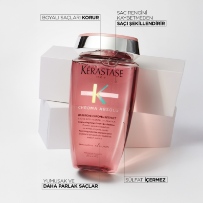Kerastase Chroma Absolu Bain Riche Boyalı Saçlar için Renk Koruyucu Şampuan 250 ml resmi