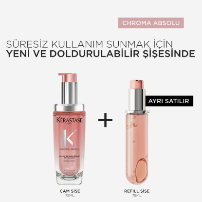 Kerastase Chroma Absolu Chroma Eclat Saç Yağı Yeniden Doldurulabilir 75 ml resmi
