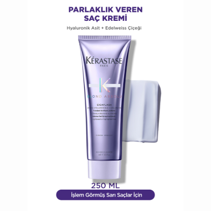 Kerastase Blond Absolu Cicaflash Sarı Saçlar için Parlaklık Veren Durulanan Saç Bakım Kremi 250 ml resmi
