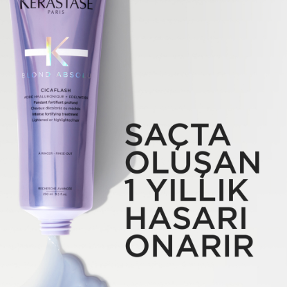 Kerastase Blond Absolu Cicaflash Sarı Saçlar için Parlaklık Veren Durulanan Saç Bakım Kremi 250 ml resmi