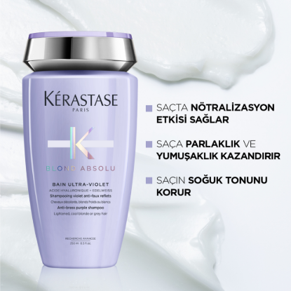 Kerastase Blond Absolu Bain Ultra Viole Yansıma Önleyici Mor Şampuan 250 ml resmi