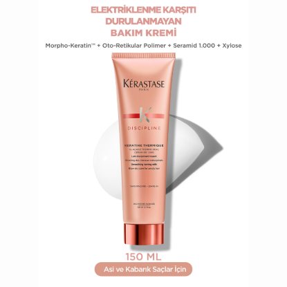 Kerastase Discipline Keratine Thermique Elektriklenme Karşıtı Durulanmayan Saç Bakım Kremi 150 ml resmi