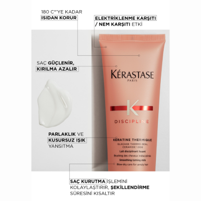 Kerastase Discipline Keratine Thermique Elektriklenme Karşıtı Durulanmayan Saç Bakım Kremi 150 ml resmi