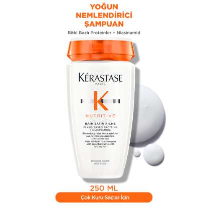 Kerastase Nutritive Bain Satin Riche Yoğun Nemlendirici Şampuan 250 ml resmi