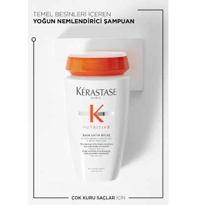 Kerastase Nutritive Bain Satin Riche Yoğun Nemlendirici Şampuan 250 ml resmi