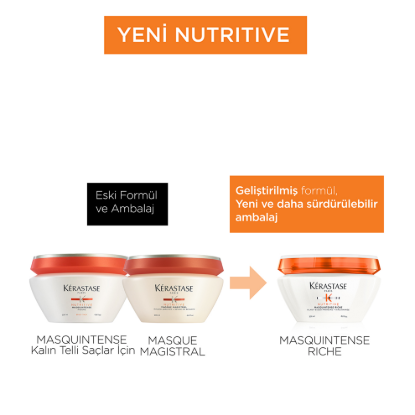 Kerastase Nutritive Masquintense Riche Derin Besleme Sağlayan Yoğun Saç Maskesi 200 ml resmi
