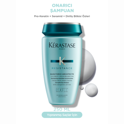 Kerastase Resistance Force Architecte Yıpranmış Saçlar İçin Onarıcı Şampuan 250 ml resmi