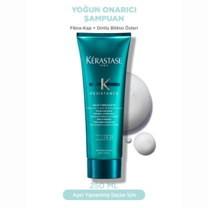 Kerastase Resistance Bain Therapist Çok Yıpranmış ve Aşırı İşlem Görmüş Saçlar için Onarıcı Şampuan 250 ml resmi