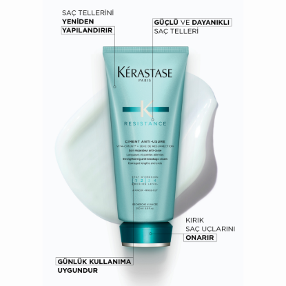 Kerastase Resistance Ciment Anti-Usure Zayıf ve Yıpranmış Saçlar için Onarıcı Bakım Kremi 200 ml resmi