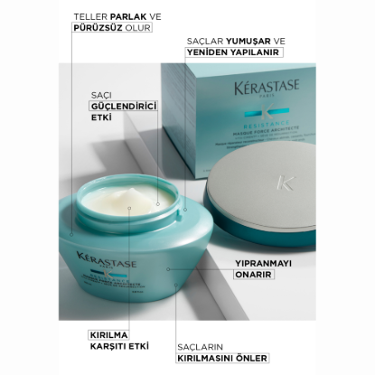 Kerastase Resistance Force Architecte Zayıf ve Yıpranmış Saçlar için Onarıcı Maske 200 ml resmi