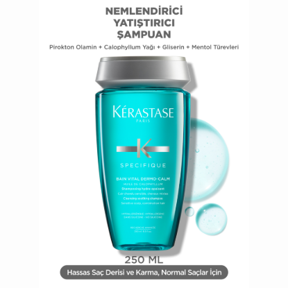 Kerastase Specifique Bain Vital Dermocalm Yağlı Saç Derisi için Hassasiyet Karşıtı Şampuan 250 ml resmi