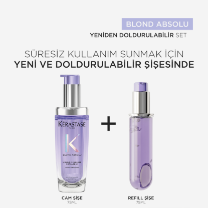 Kerastase Blond Absolu Cicagloss Yeniden Doldurulabilir Nemlendirici Saç Bakım Yağı 75 ml resmi
