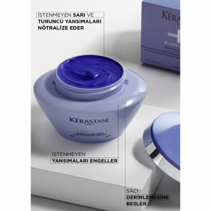 Kerastase Blond Absolu Masque Ultra Violet Sarı Yansımaları Nötralize Eden Saç Maskesi 200 ml resmi