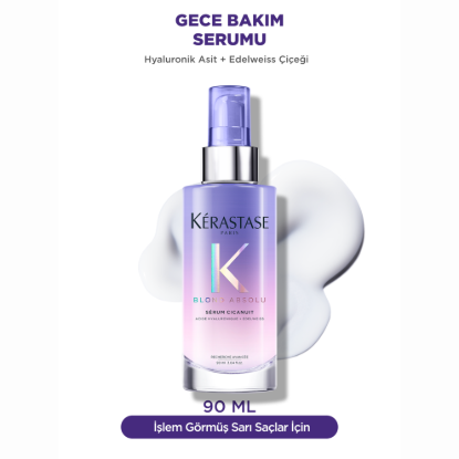 Kerastase Blond Absolu Serum Cicanuit Sarı Saçlar İçin Gece Bakım Serumu 90 ml resmi