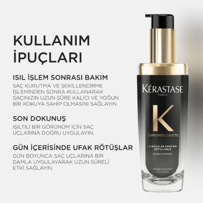 Kerastase Chronologiste Havyar Özlü Yeniden Doldurulabilir Saç Bakım Yağı 75ML resmi