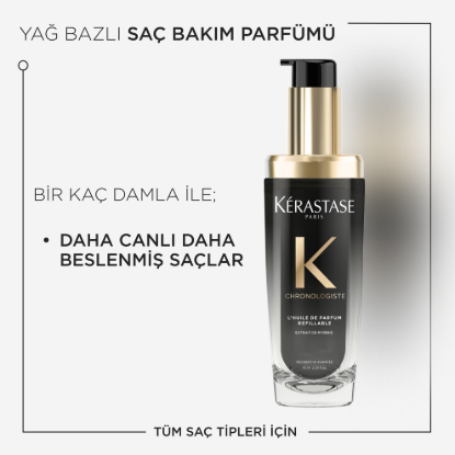 Kerastase Chronologiste Havyar Özlü Yeniden Doldurulabilir Saç Bakım Yağı 75ML resmi