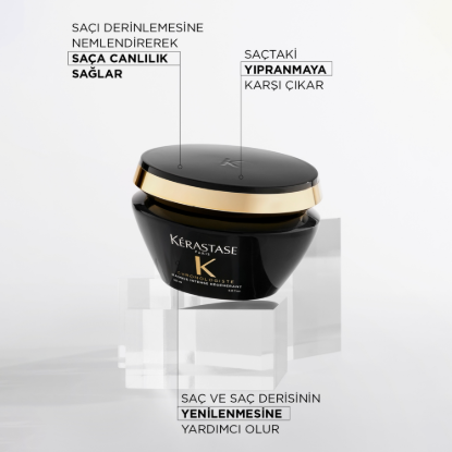 Kerastase Chronologiste Regenerant Yenileyici Havyar Özlü Saç Bakım Maskesi 200 ml resmi