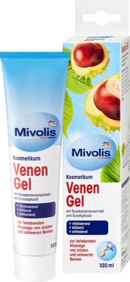 Mivolis Venen Jel At Kestanesi ve Okaliptüs Özlü Yorgun Ve Ağırlaşmış Bacaklar İçin Bakım Jeli 100 ml resmi