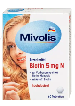 Mivolis Zayıf Saç Ve Tırnaklar İçin Biotin 5 mg 60 Tablet resmi