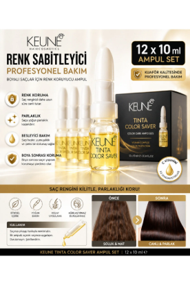 Keune Tinta Renk Sabitleyici Saç Bakım Serumu 12 x 10 ml resmi