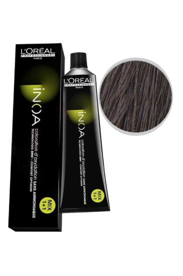 Loreal Inoa Amonyaksız Saç Boyası 5.12 Açık Kahve Küllü Irize 60 ml resmi