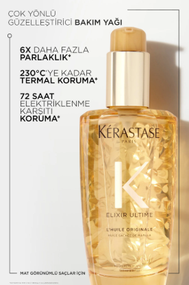 Kerastase Elixir Ultime Huile Originale Parlaklık Veren Saç Bakım Yağı 100 ml resmi