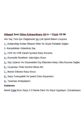 Alfaparf Semi Di Lino Diamond All in 1 Yıpranmış Saçlar için Durulanmayan Saç Bakım Spreyi 125 ml resmi