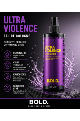 Bold Ultra Violence Parfümlü Parfümlü, Kalıcı, Ferahlatıcı Kolonya 400 ml resmi