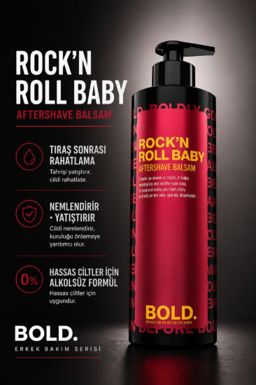 Bold Rock Roll After Shave Hassas Ciltler için Nemlendirici Tıraş Balsamı 350 ml resmi