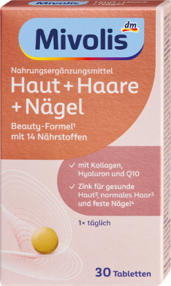Mivolis Haut Haare Nägel 30 Tablet – Cilt, Saç ve Tırnak Desteği resmi