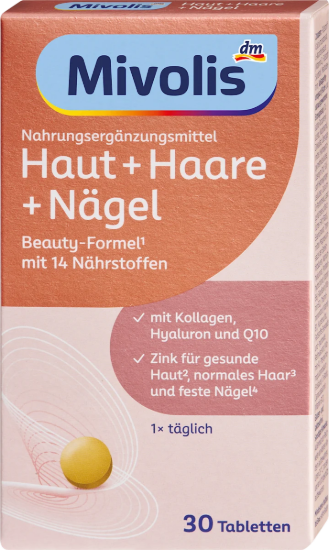 Mivolis Haut Haare Nägel 30 Tablet – Cilt, Saç ve Tırnak Desteği resmi